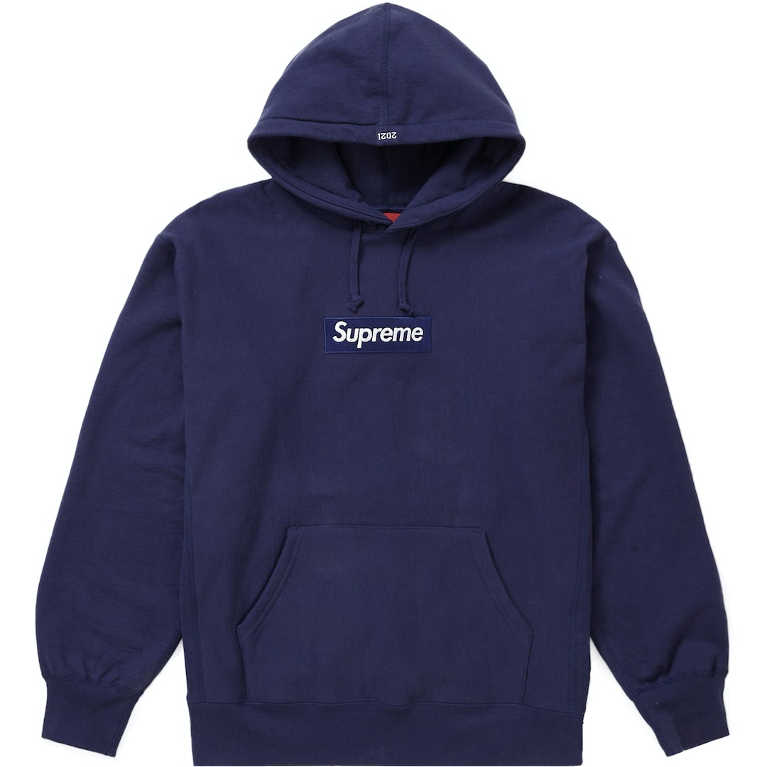 Supreme Medium Red Blue Embroidered Logo Hoodie Sweater