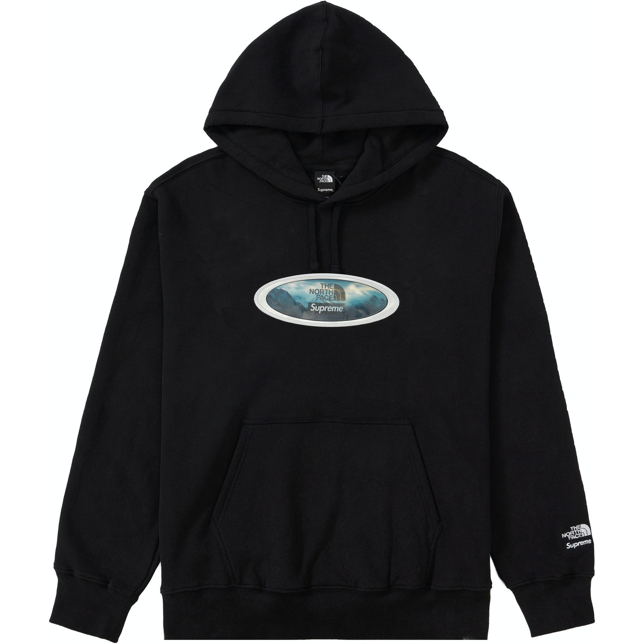 Supreme The North Face Lenticular Mountains Hooded Sweatshirt "Black"
